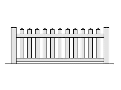 Routed Picket Fence Panel